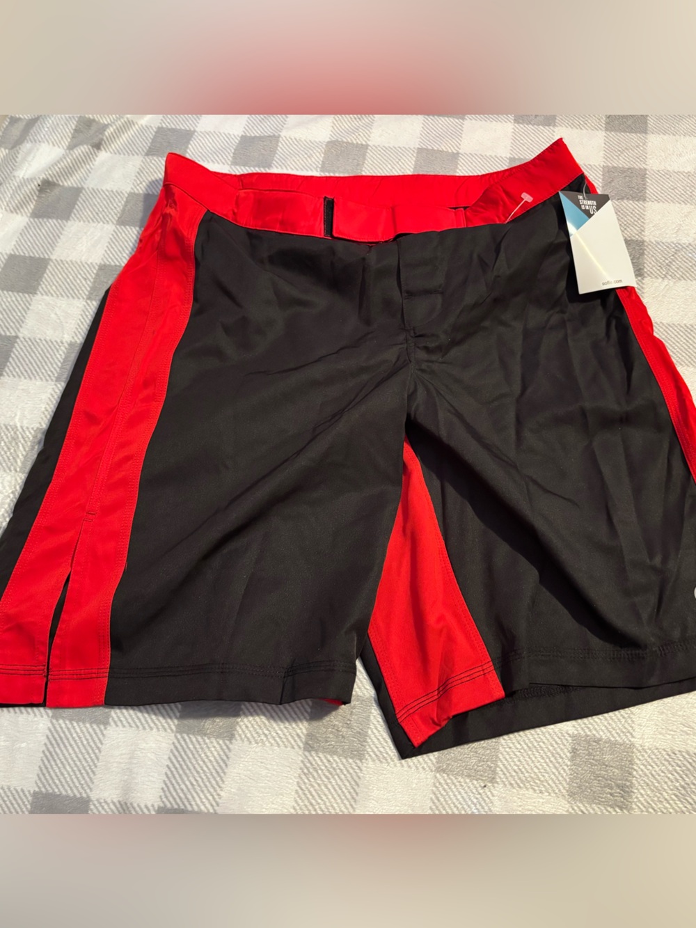 Soffe Black and Red Youth Athletic Shorts